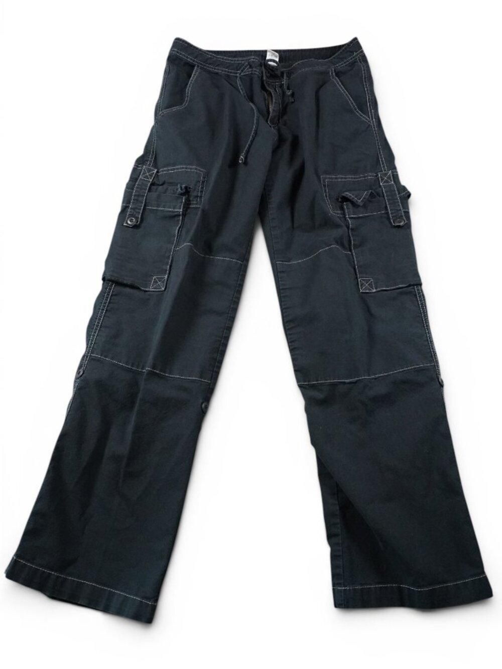 Prana Halle Hiking pants Size 4 Black Cargo 30x29 Outdoor Roll Up